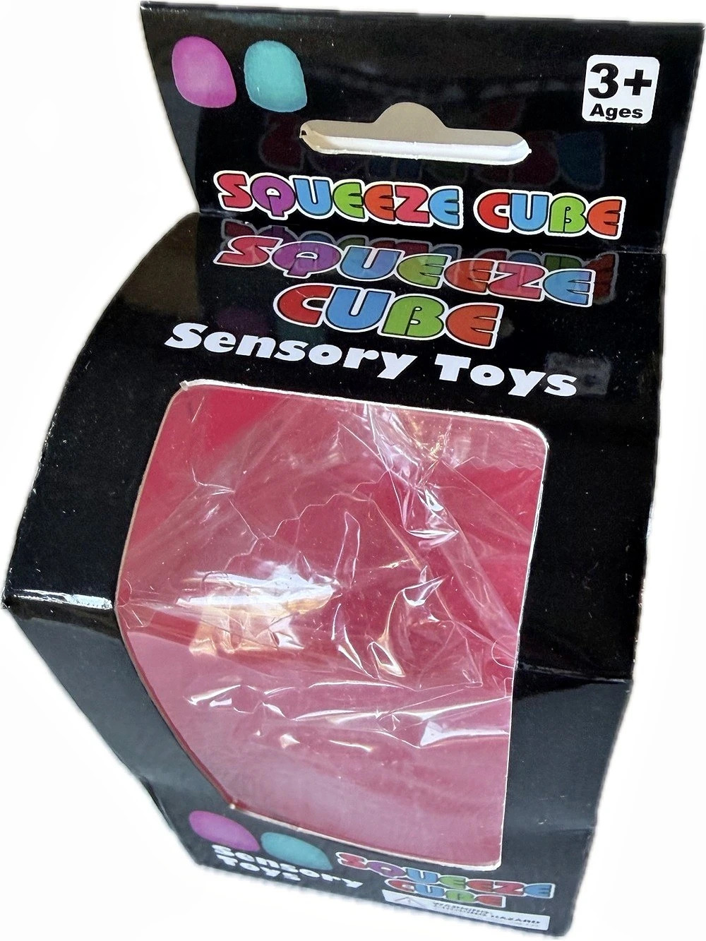 Squeeze Cube Sensory Toy Pink NWT